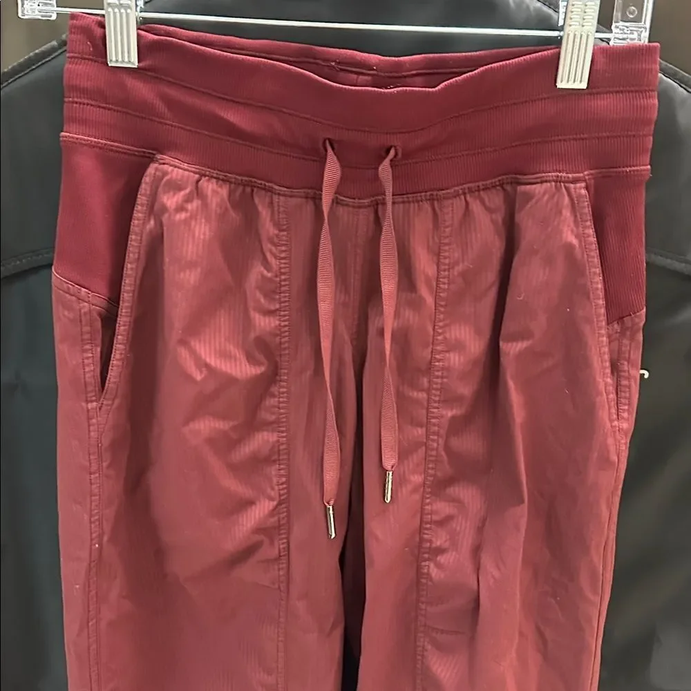 Lululemon Athletica Burgundy Track Pants